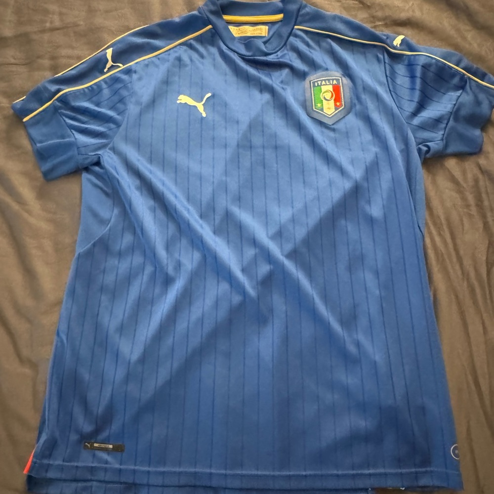 Puma Blue Italy Italia Soccer Jersey